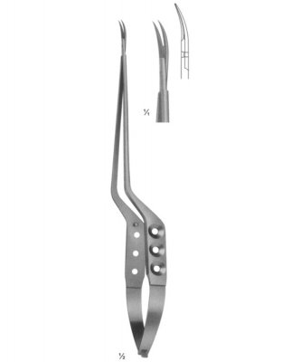 Yasargil Micro Scissor Curved Downwards