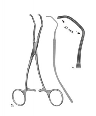 COOLEY Atraumatic Clamp 160mm Curve Length 24mm